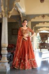 Lnb1427 Rangoli Silk Sequins And Thread Embroidery Work Lehenga With Blouse Dupatta Bulk Orders In India
